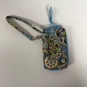 Vera Bradley All In One Wristlet Zip Organizer Card ID Small Bali Blue Retired
